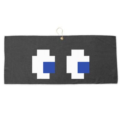Retro Arcade Game Ghost Eyes Halloween Group Costume Large Microfiber Waffle Golf Towel