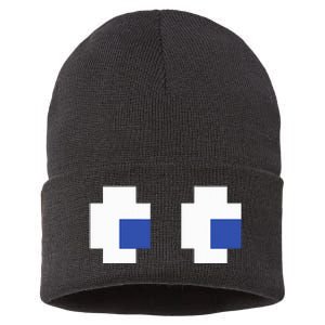 Retro Arcade Game Ghost Eyes Halloween Group Costume Sustainable Knit Beanie