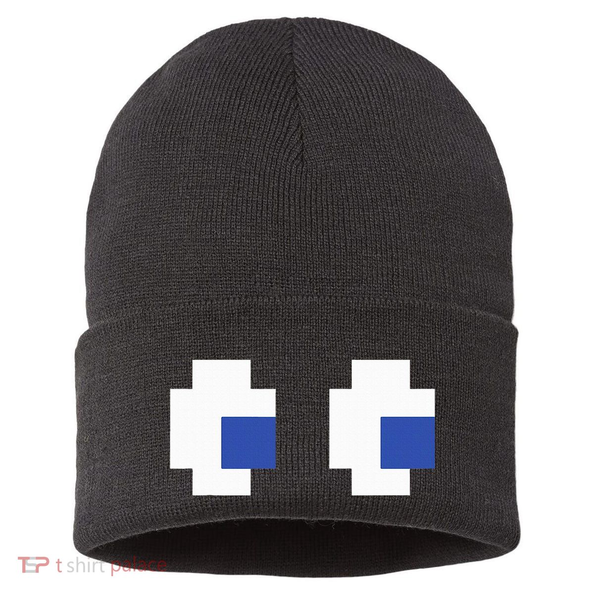 Retro Arcade Game Ghost Eyes Halloween Group Costume Sustainable Knit Beanie