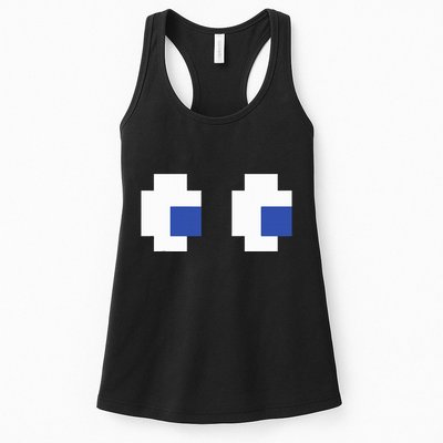 Retro Arcade Game Ghost Eyes Halloween Group Costume Womens Tank Top