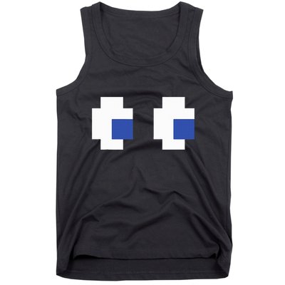 Retro Arcade Game Ghost Eyes Halloween Group Costume Tank Top