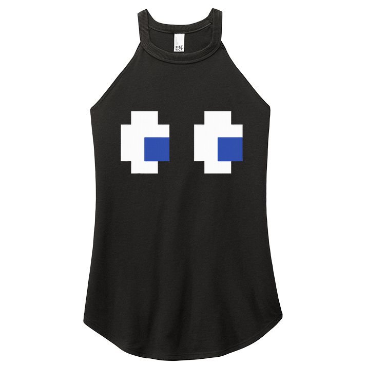 Retro Arcade Game Ghost Eyes Halloween Group Costume Women's Perfect Tri Rocker Tank