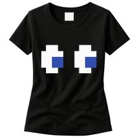 Retro Arcade Game Ghost Eyes Halloween Group Costume Womens T-Shirt