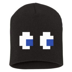 Retro Arcade Game Ghost Eyes Halloween Group Costume Short Acrylic Beanie