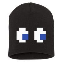 Retro Arcade Game Ghost Eyes Halloween Group Costume Short Acrylic Beanie