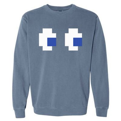 Retro Arcade Game Ghost Eyes Halloween Group Costume Garment-Dyed Sweatshirt