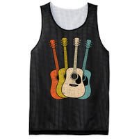 Retro Acoustic Guitar Vintage Guitarist Cool Music Graphic Mesh Reversible Basketball Jersey Tank