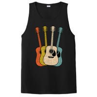 Retro Acoustic Guitar Vintage Guitarist Cool Music Graphic PosiCharge Competitor Tank