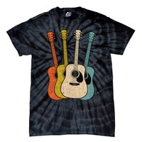 Retro Acoustic Guitar Vintage Guitarist Cool Music Graphic Tie-Dye T-Shirt