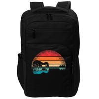 Retro Acoustic Guitar Lake Sunset Guitarist Music Lover Rock Impact Tech Backpack