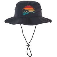 Retro Acoustic Guitar Lake Sunset Guitarist Music Lover Rock Legacy Cool Fit Booney Bucket Hat