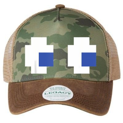 Retro Arcade Game Ghost Eyes Halloween Group Costume Legacy Tie Dye Trucker Hat