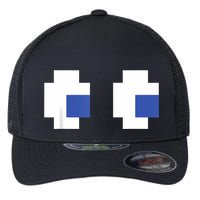 Retro Arcade Game Ghost Eyes Halloween Group Costume Flexfit Unipanel Trucker Cap