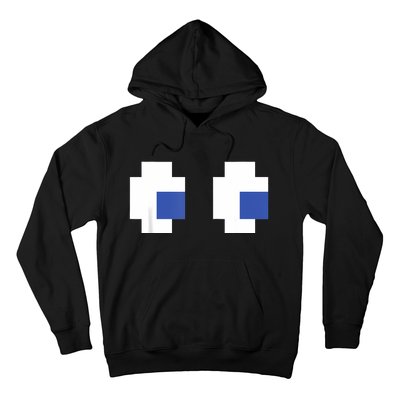 Retro Arcade Game Ghost Eyes Halloween Group Costume Hoodie