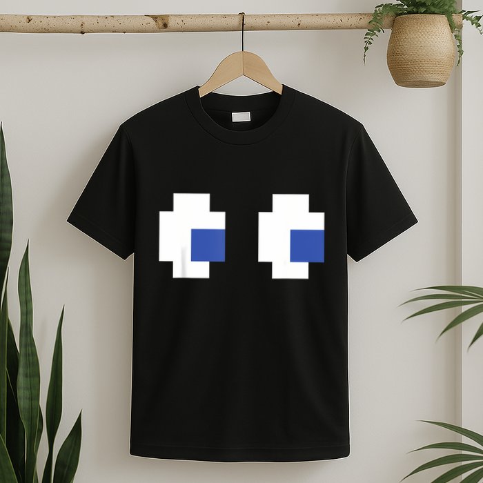 Retro Arcade Game Ghost Eyes Halloween Group Costume T-Shirt
