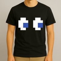 Retro Arcade Game Ghost Eyes Halloween Group Costume T-Shirt