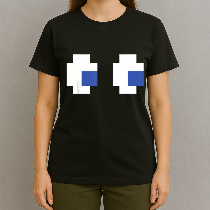 Retro Arcade Game Ghost Eyes Halloween Group Costume T-Shirt