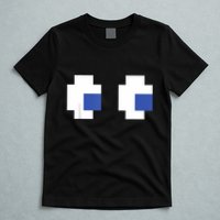 Retro Arcade Game Ghost Eyes Halloween Group Costume T-Shirt