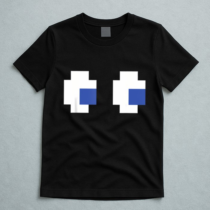 Retro Arcade Game Ghost Eyes Halloween Group Costume T-Shirt