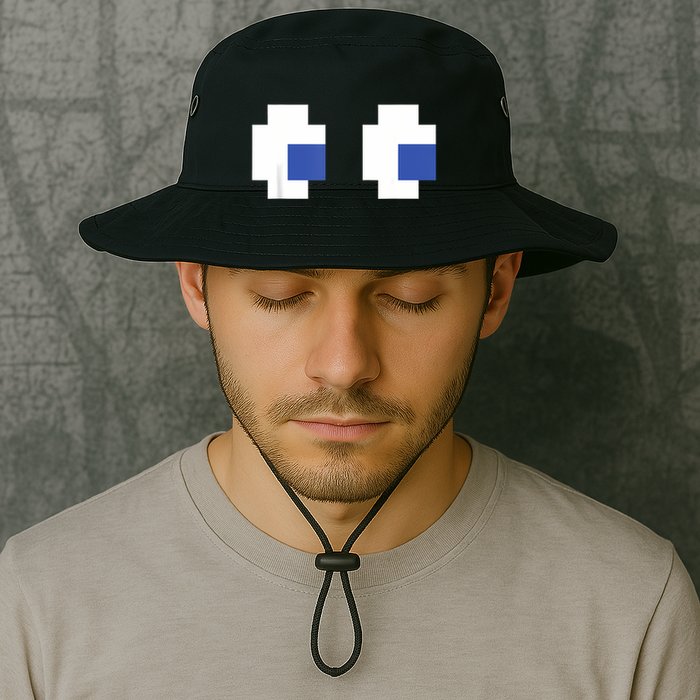 Retro Arcade Game Ghost Eyes Halloween Group Costume Bucket Hat