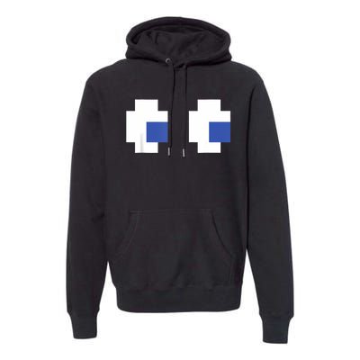 Retro Arcade Game Ghost Eyes Halloween Group Costume Premium Hoodie