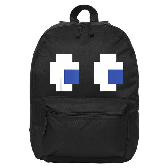 Retro Arcade Game Ghost Eyes Halloween Group Costume 16 in Basic Backpack