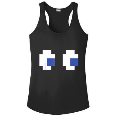 Retro Arcade Game Ghost Eyes Halloween Group Costume Ladies PosiCharge Competitor Racerback Tank