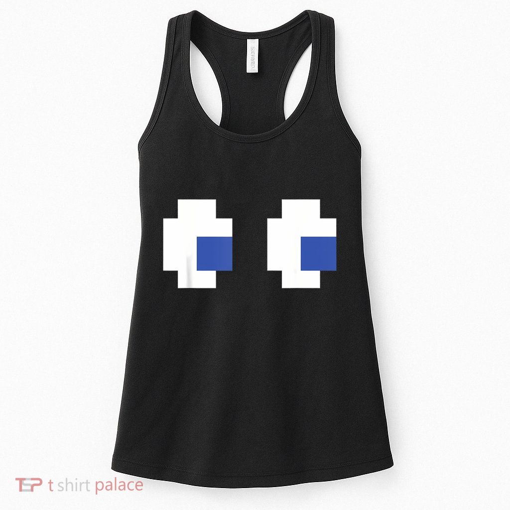 Retro Arcade Game Ghost Eyes Halloween Group Costume Womens Tank Top