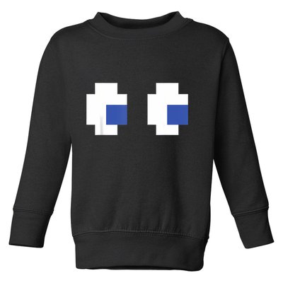Retro Arcade Game Ghost Eyes Halloween Group Costume Toddler Sweatshirt