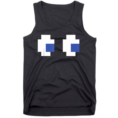 Retro Arcade Game Ghost Eyes Halloween Group Costume Tank Top