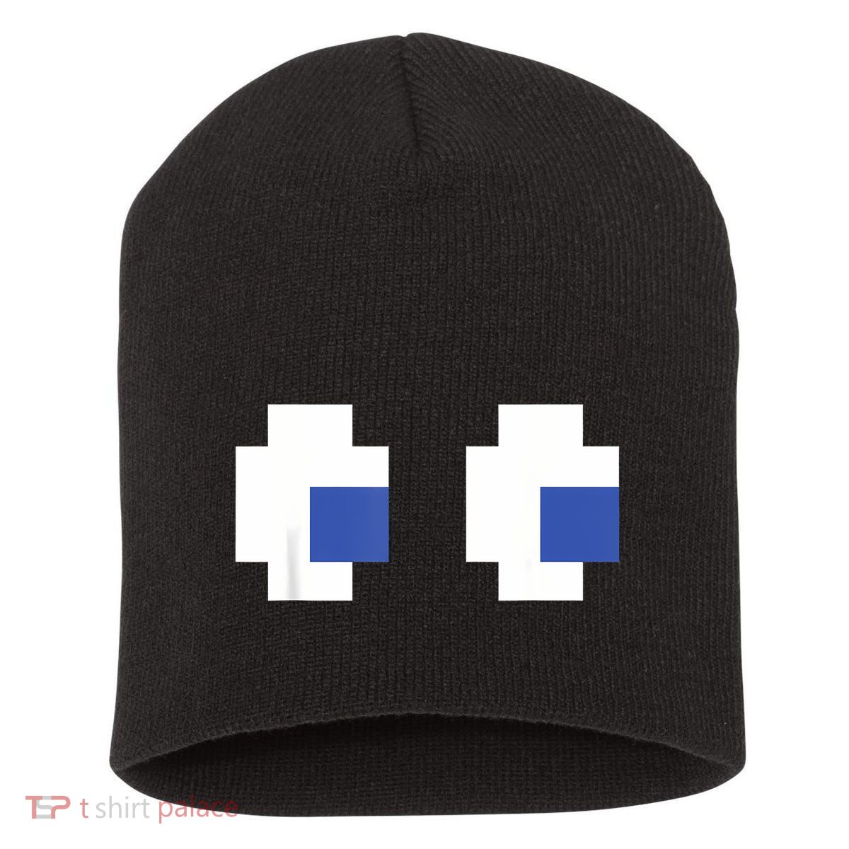 Retro Arcade Game Ghost Eyes Halloween Group Costume Short Acrylic Beanie