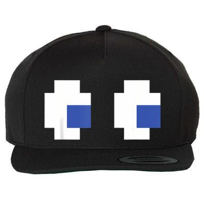 Retro Arcade Game Ghost Eyes Halloween Group Costume Wool Snapback Cap