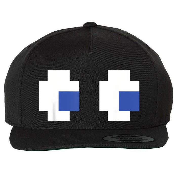 Retro Arcade Game Ghost Eyes Halloween Group Costume Wool Snapback Cap