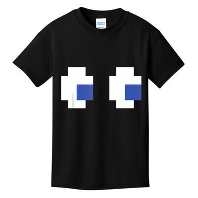 Retro Arcade Game Ghost Eyes Halloween Group Costume Kids T-Shirt