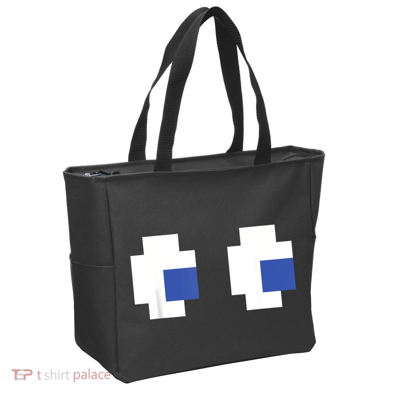 Retro Arcade Game Ghost Eyes Halloween Group Costume Zip Tote Bag