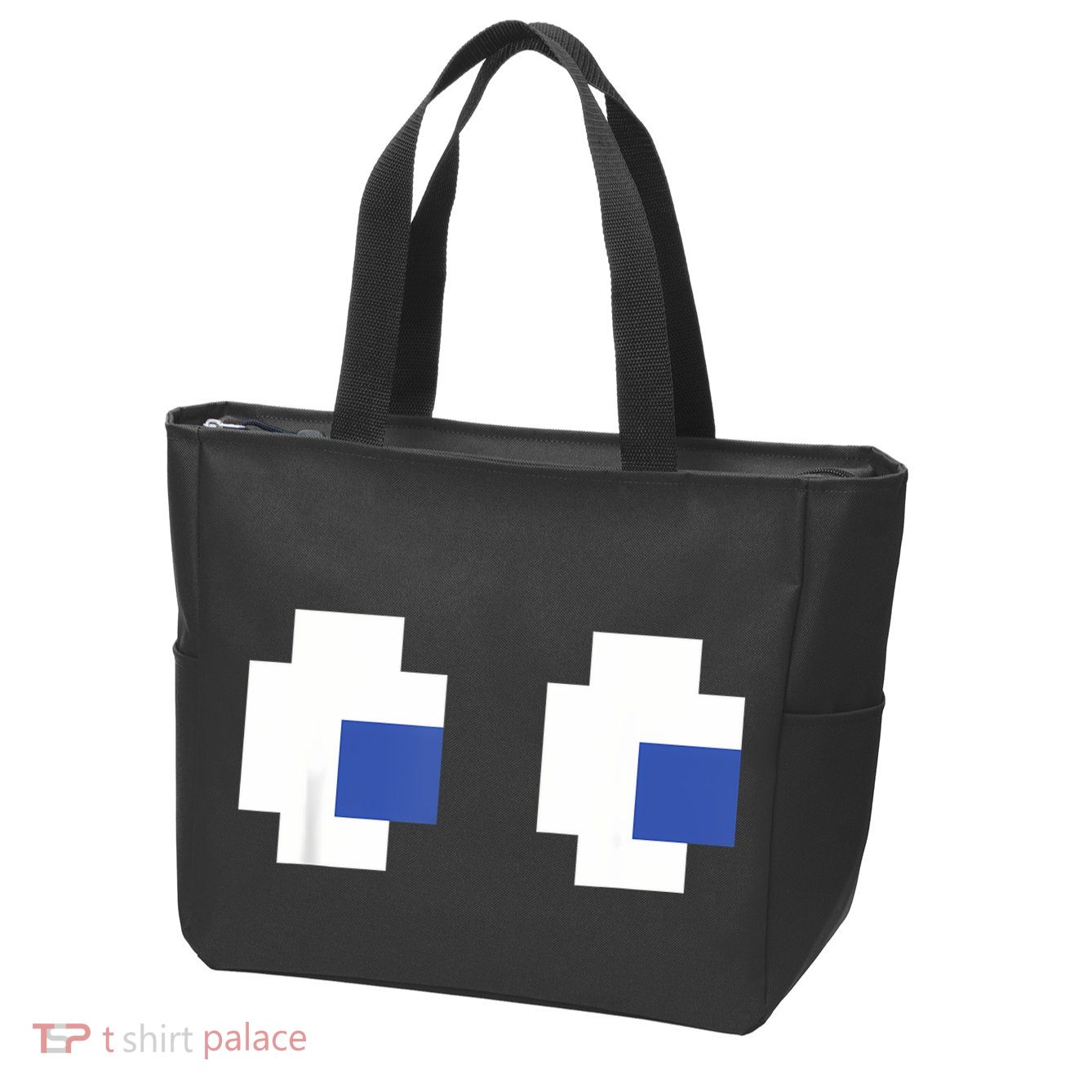 Retro Arcade Game Ghost Eyes Halloween Group Costume Zip Tote Bag