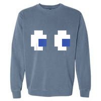 Retro Arcade Game Ghost Eyes Halloween Group Costume Garment-Dyed Sweatshirt
