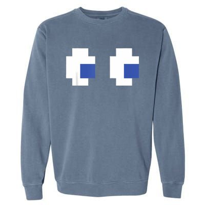 Retro Arcade Game Ghost Eyes Halloween Group Costume Garment-Dyed Sweatshirt