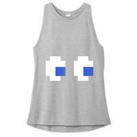 Retro Arcade Game Ghost Eyes 80s Halloween Group Costume Ladies PosiCharge Tri-Blend Wicking Tank