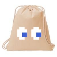 Retro Arcade Game Ghost Eyes 80s Halloween Group Costume Drawstring Bag