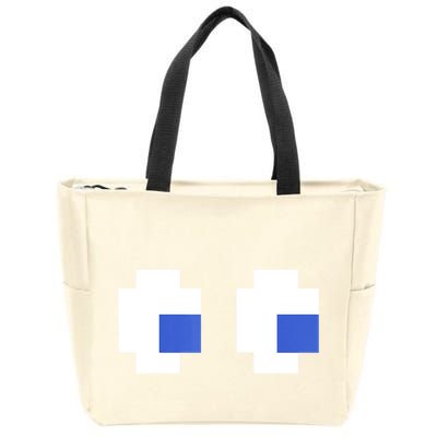 Retro Arcade Game Ghost Eyes 80s Halloween Group Costume Zip Tote Bag