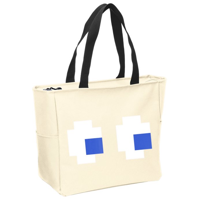 Retro Arcade Game Ghost Eyes 80s Halloween Group Costume Zip Tote Bag