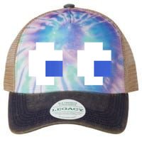 Retro Arcade Game Ghost Eyes 80s Halloween Group Costume Legacy Tie Dye Trucker Hat