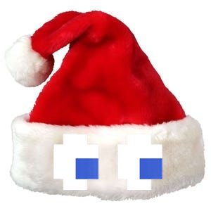 Retro Arcade Game Ghost Eyes 80s Halloween Group Costume Premium Christmas Santa Hat