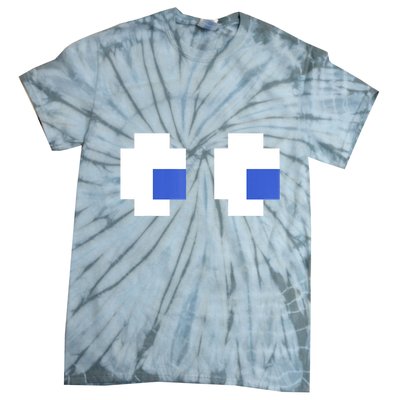 Retro Arcade Game Ghost Eyes 80s Halloween Group Costume Tie-Dye T-Shirt
