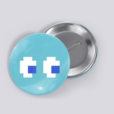 Retro Arcade Game Ghost Eyes 80s Halloween Group Costume Button