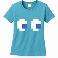 Retro Arcade Game Ghost Eyes 80s Halloween Group Costume Womens T-Shirt