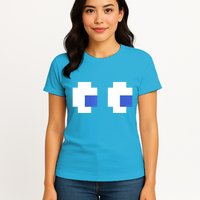 Retro Arcade Game Ghost Eyes 80s Halloween Group Costume Womens T-Shirt