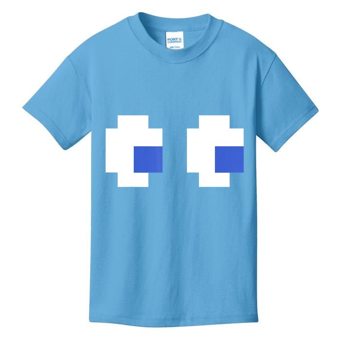 Retro Arcade Game Ghost Eyes 80s Halloween Group Costume Kids T-Shirt