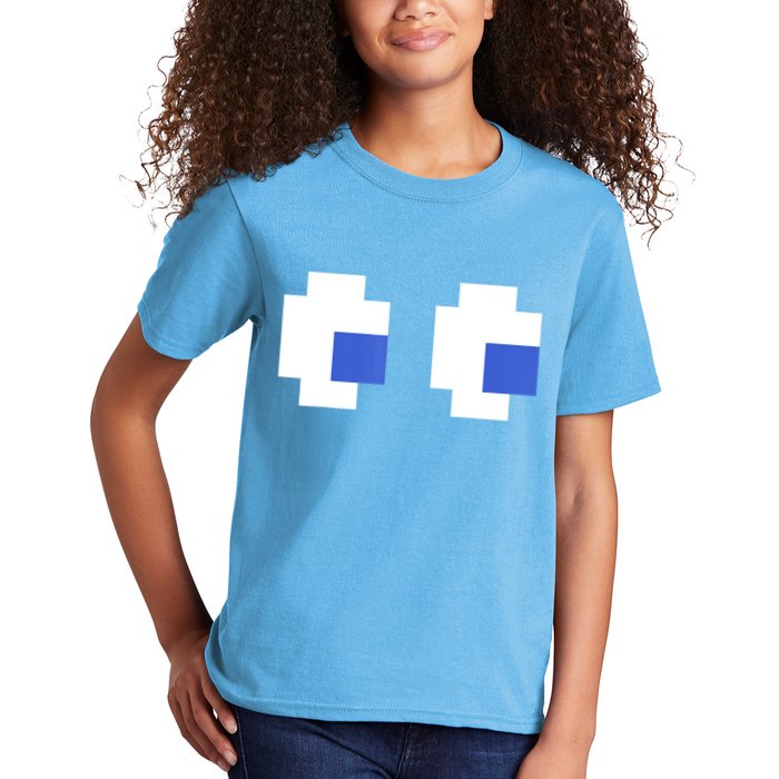 Retro Arcade Game Ghost Eyes 80s Halloween Group Costume Kids T-Shirt